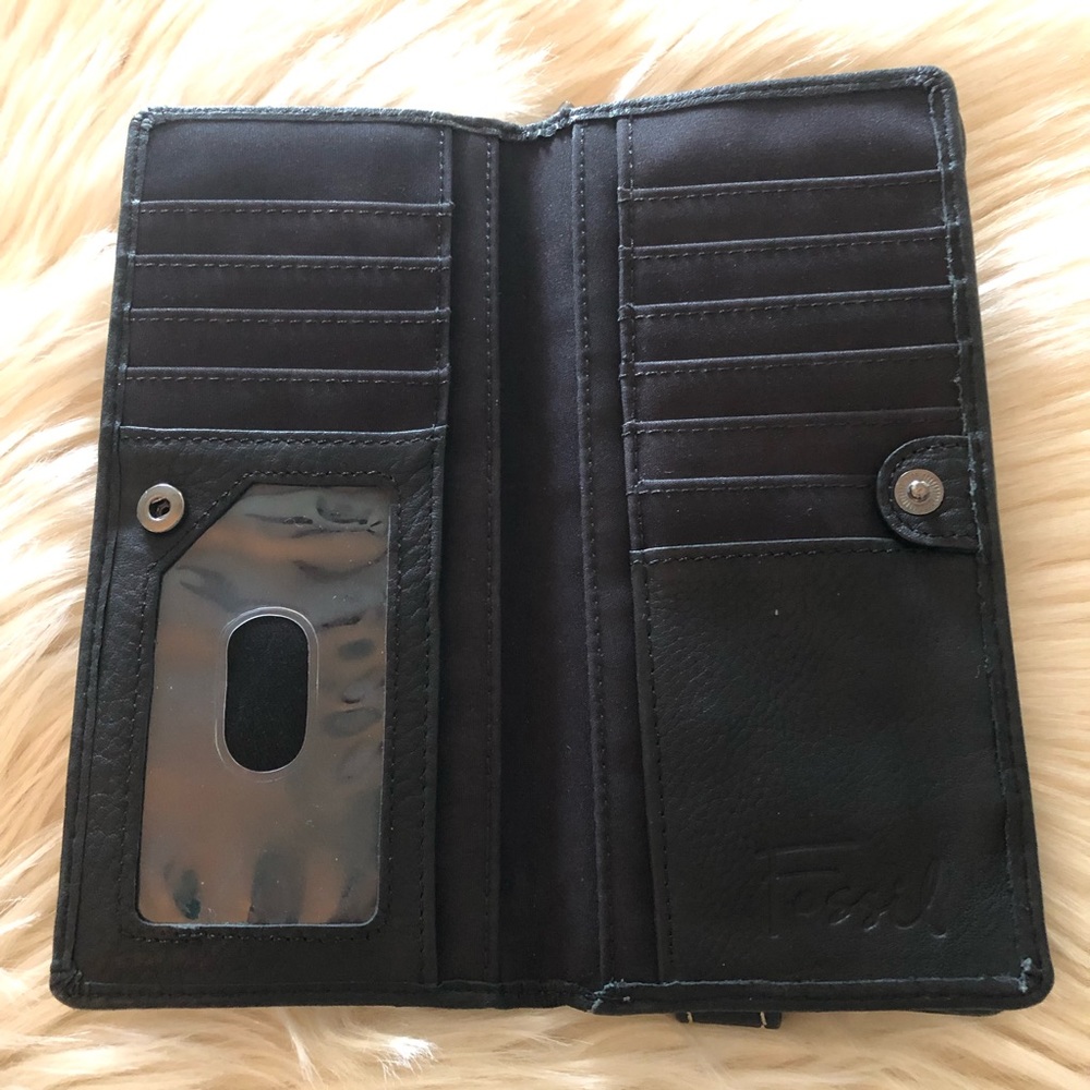 Fossil black leather wallet - Picture 3 of 7